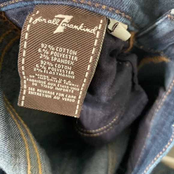 7 For All Mankind Modern Straight Jeans Size 24. - Picture 8 of 9